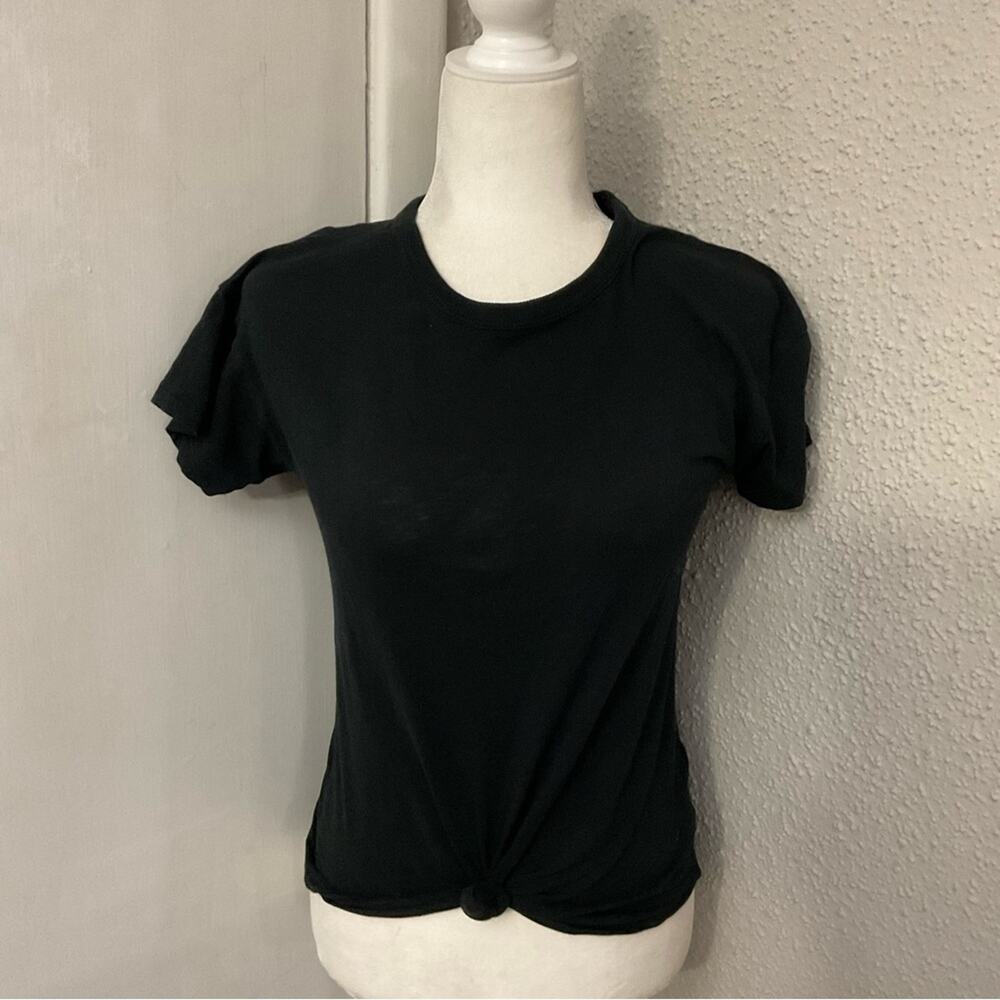 Madewell Whisper Crewneck  Black Crewneck Tee XS #A1537 Casual Comfy Cozy Cotton